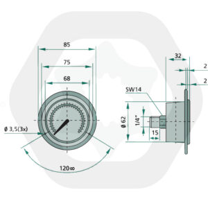 manometer wika paneelmontage hytres